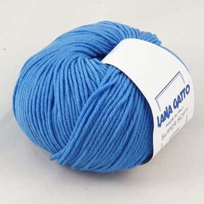 Lana Gatto Super Soft (05283 ярко-голубой) 100% меринос экстрафайн 50 г/125 м